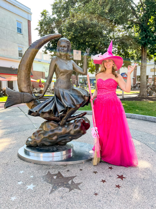 Fly Thru Salem with The Good Witch of Salem Bewitched Statue